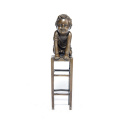 Child Home Deco Cute Boy Bronze Sculpture Statue Tpy-571